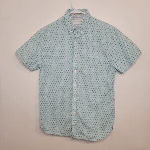 Denim & Flower Men’s Light Blue Short Sleeve Button-Up Shirt Size S Pre-Owned